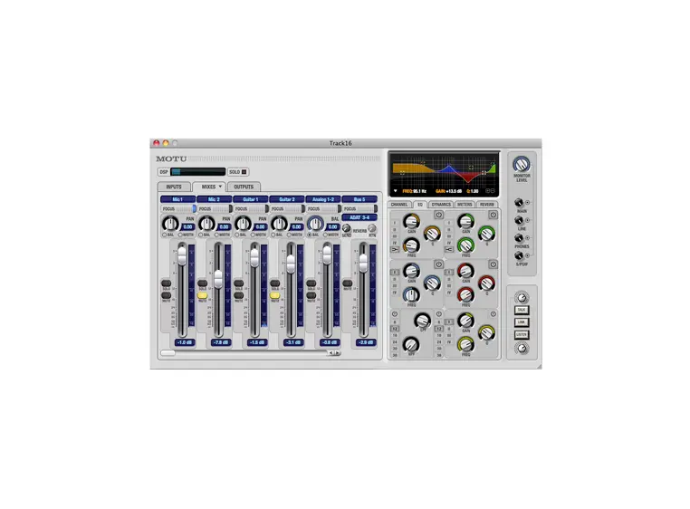 MOTU Track16 Desktop-lydkort USB2-/FW-lydkort med 16 inn/14 ut+MIDI 